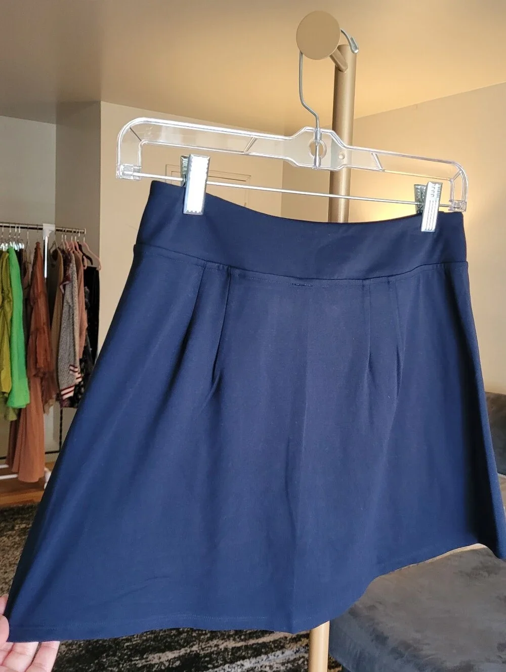 Free People Movement Never Better Volley Skort Skirt Navy Blue And White Stripe - Picture 13 of 16